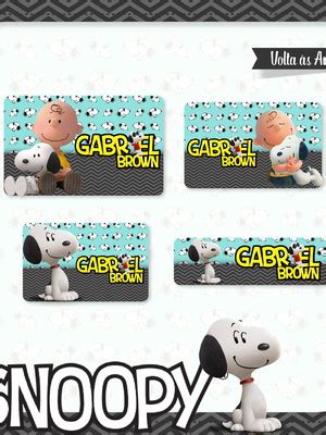 Etiqueta Escolar Snoopy Compre Produtos Personalizados No Elo7