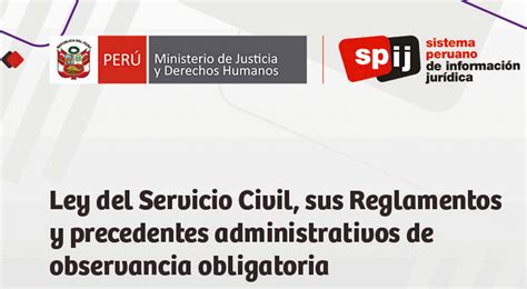 Descarga En Pdf La Ley Del Servicio Civil Sus Reglamentos Y