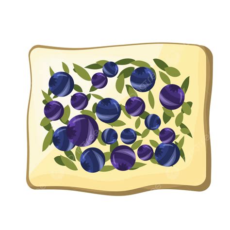 Blueberry Toast Topping Toast Blueberry Toppings Bread PNG