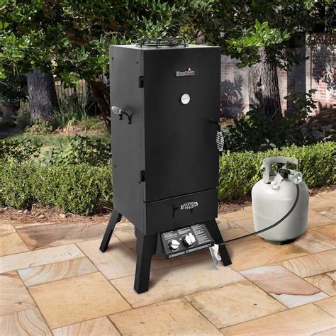 Char Broil 595 Sq In Black Gas Smoker 12701705p1 At