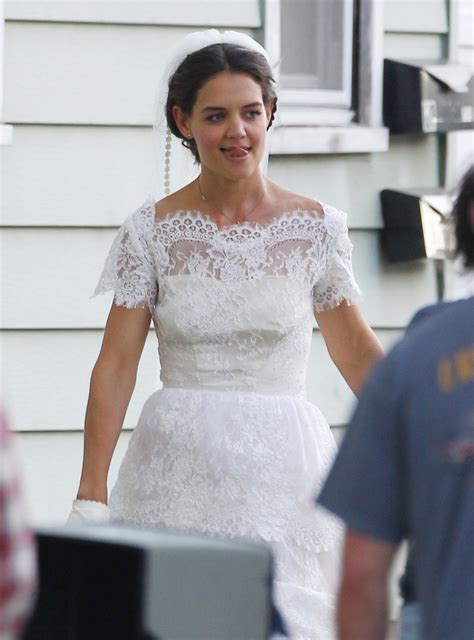 Katie Holmes Photos: in a Wedding Dress filming Miss Meadows -04 – GotCeleb