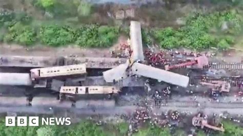 Andhra Pradesh Drone Footage Shows Aftermath Of Deadly India Train Crash