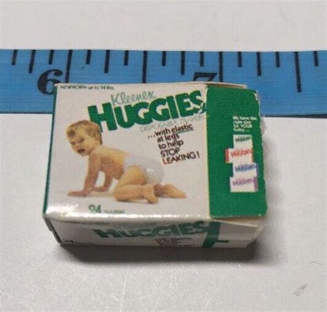 Dollhouse Miniature Replica Box Of Huggies Diapers For Baby Kleenex