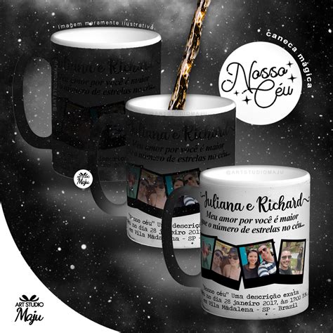 Caneca Mágica Personalizada Nosso céu Art Studio Maju