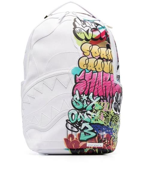 Sprayground Graffiti Print Backpack In Gray For Men Lyst