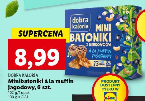 Mini batoniki z nerkowców a la muffin jagodowy Dobra kaloria cena