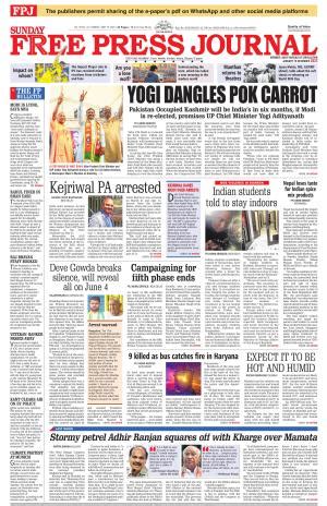 Free Press Journal Mumbai Edition 1 Sun 19 May 24