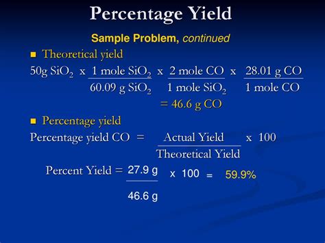 Percent Yield