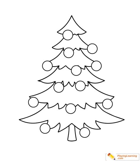 Christmas Tree Coloring Page 06 Free Christmas Tree Coloring Page