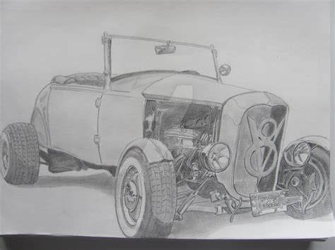 1932 Ford Roadster Hot Rod - Pencil drawing by Gonzo88 on DeviantArt