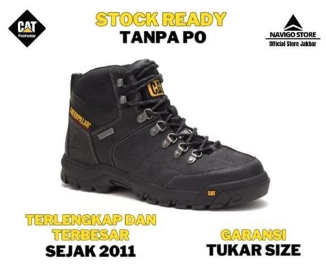 Sepatu Safety Caterpillar Threshold St Waterproof Black O Riginal Boots