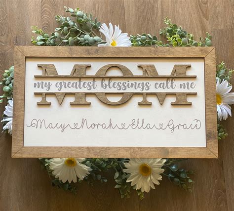 Personalized Mothers Day Sign, Mothers Day Gift, Mom Sign, Mom Gift ...