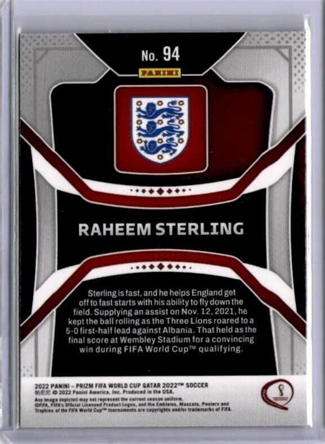 2022 Panini Prizm World Cup Raheem Sterling England 94 EBay