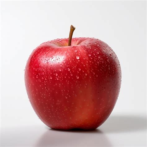 Una Manzana Roja Con Gotas De Agua Foto Premium