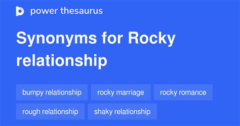 Rocky Relationship synonyms - 83 Words and Phrases for Rocky Relationship