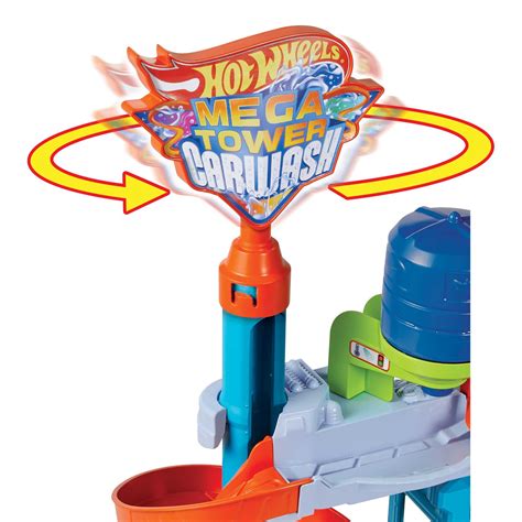 Hot Wheels City Mega Torre Autolavaggio Include Macchinina Color