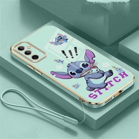 Samsung Galaxy A15 5g A25 A35 A55 5g Casing Scared Stitch Demon Glossy