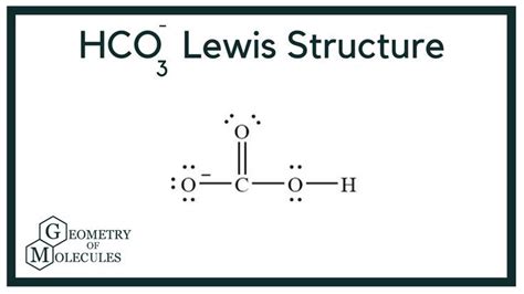 Hco3 Lewis Structure Hydrogen Carbonate Math Chemistry Chemical Formula