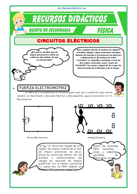 Ejercicios de Circuitos Eléctricos para Quinto Grado de Secundaria