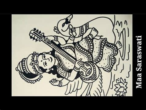 Basant Panchami Special Drawing Of Maa Saraswati Simple And Easy Way