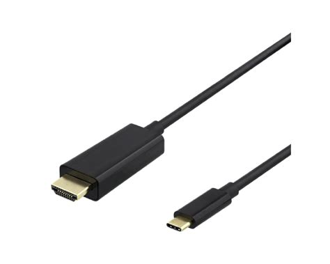 Deltaco Hdmi Till Usb C Cable 4k 60hz Black 1m