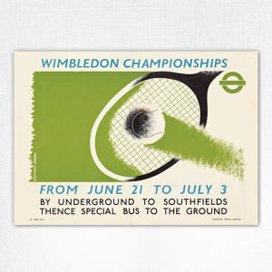 Wimbledon Championships Poster Eckersley Lombers