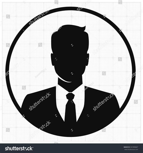 Silhouette Business Man Vector Illustration Stock Vector (Royalty Free ...