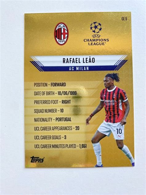 Topps Match Attax Rafael Leao Ac Milan Gold Edge Kaufen Auf