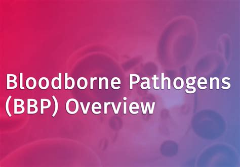 Bloodborne Pathogens Bbp Overview Hsi Osha Compliance