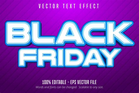 Artstation Black Friday Text Cartoon Style Editable Text Effect