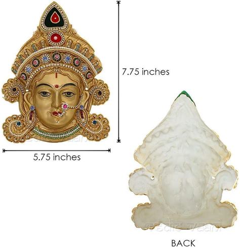 Vedic Vaani Goddess Laxmi Devi Face Idol Mukhota For Vara Lakshmi