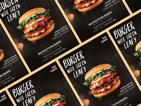 Free Burger Ad Flyer Template Psd