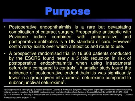 Ppt Preparing Intracameral Cefuroxime For Use In Cataract Surgery Powerpoint Presentation Id