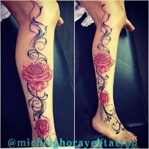 Cute Rose Leg Tattoo Design Leg Tattoos Tattoos Thigh Tattoo