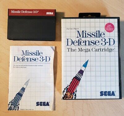 Missile Defense D Sega Master System Complete Cib W Manual