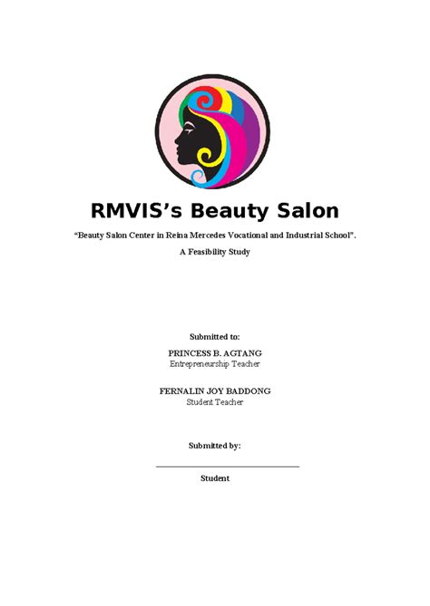 Rmviss-Beauty-Salon-A-feasibility-Study-Sample - RMVIS’s Beauty Salon