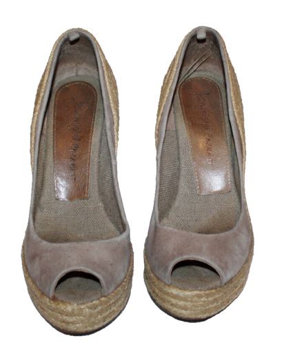 Jean Michel Cazabat Suede Platform Heels Women S Size Beige Braided