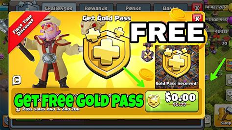 How To Get Free Gold Pass In Clash Of Clans Youtube