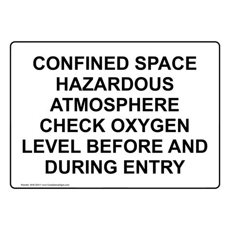 OSHA Confined Space Hazardous Atmosphere Check Sign ODE-50311