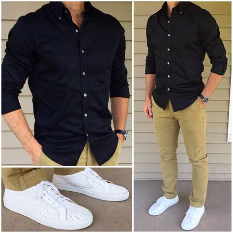 15 Black Shirt Combination Ideas Mens Casual Outfits Mens Outfits