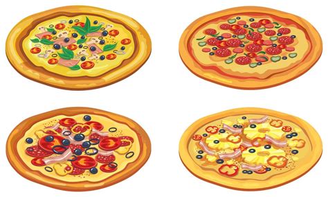 Set Of Different Pizzas 2290056 Vector Art At Vecteezy