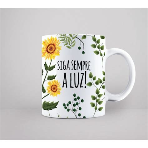 Caneca Girassol X Cara Porcelana Shopee Brasil