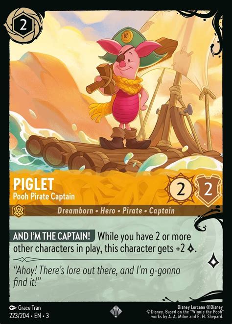 Piglet Pooh Pirate Captain Deep Trouble Disney Lorcana