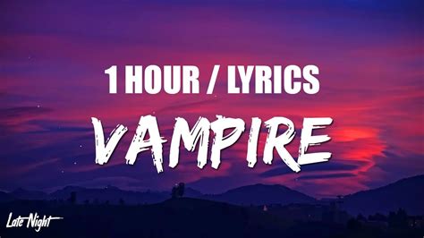 Olivia Rodrigo Vampire 1 HOUR LOOP Lyrics YouTube