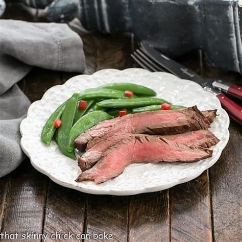 Korean Grilled Flank Steak Tender Flavorful That Skinny Chick Can