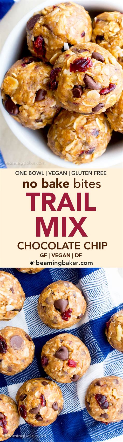 No Bake Chocolate Chip Trail Mix Energy Bites V Gf Df A One Bowl