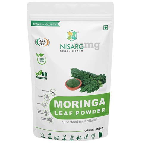 Nisarg Organic Farm Premium Quality Moringa Leaf Powder Buy Packet Of