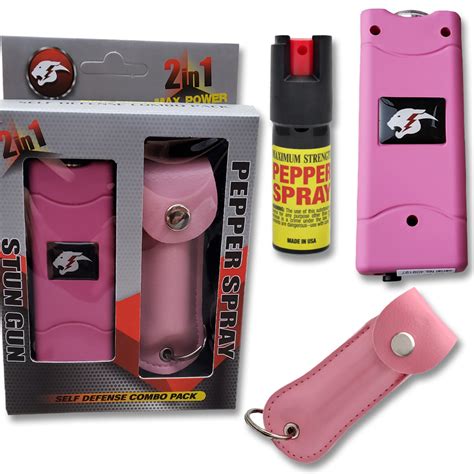 Pink Self Defense Combo Stun Gun Pepper Spray