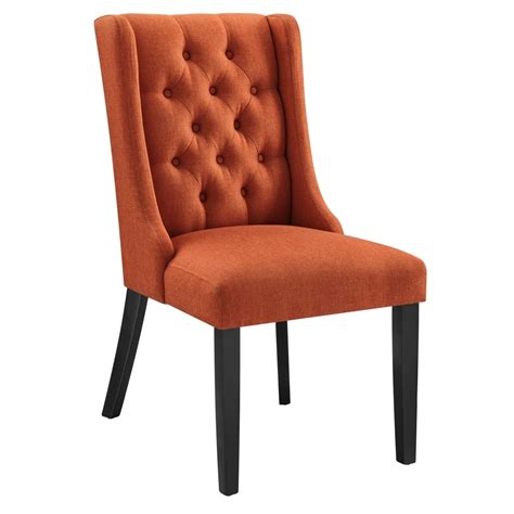 Modway Baronet Solid Wood And Button Tufted Fabric Dining Chair In