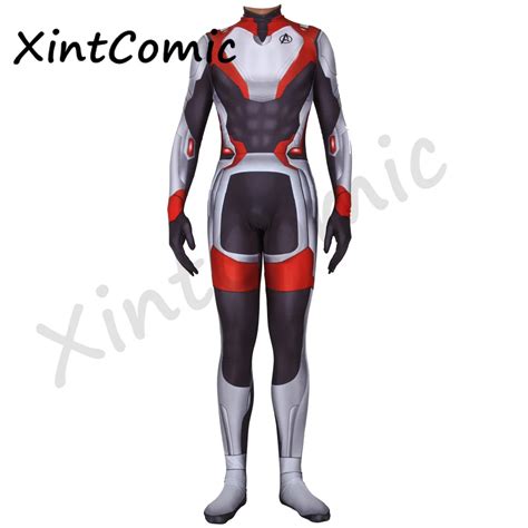 Avengers Endgame Quantum Realm Costume Captain Marvel Cosplay Captain